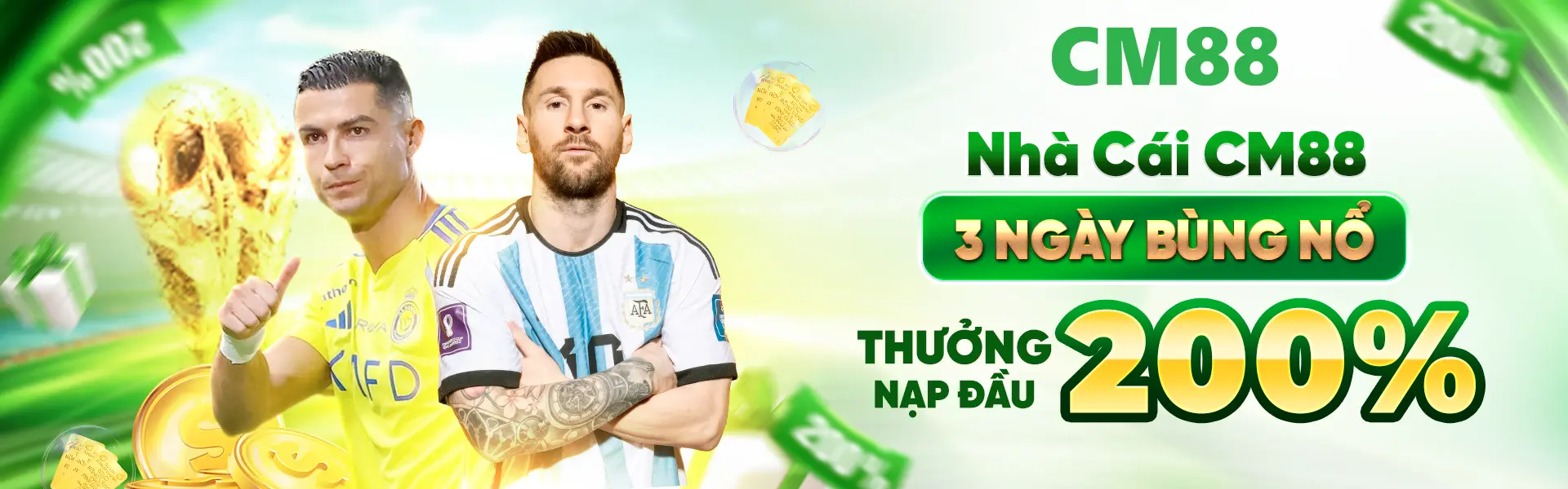 Thưởng nạp đầu 200k tại cm88 nhà cái chính thức